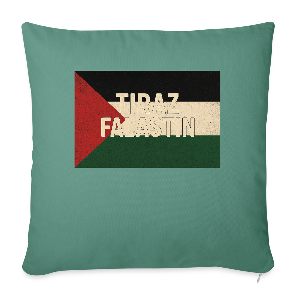 Coussin et housse de 45 x 45 cm - vert sapin