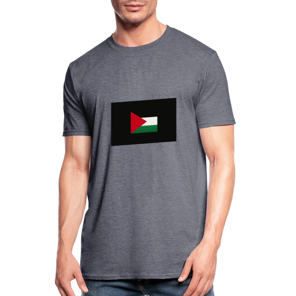 T-shirt polycoton Unisexe Palestine - marine chiné