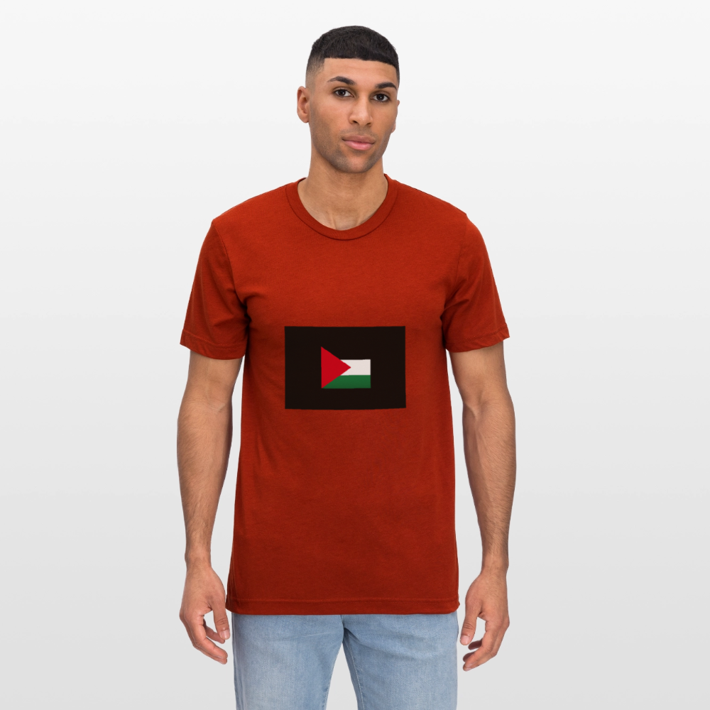 T-shirt chiné Bella + Canvas Unisexe Palestine - brique