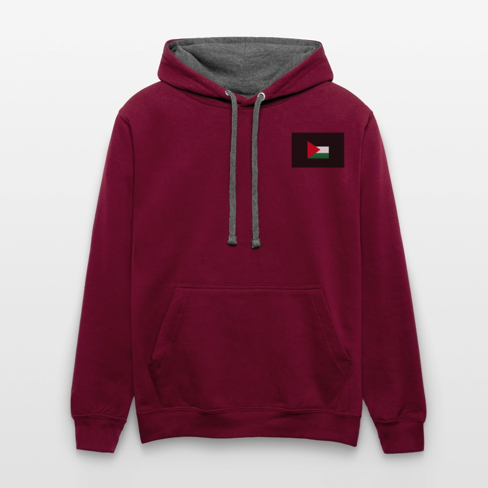 Sweat-shirt contraste Palestine - bordeaux/anthracite