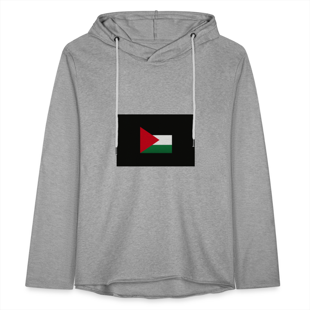Sweat-shirt à capuche léger unisexe Palestine - gris chiné