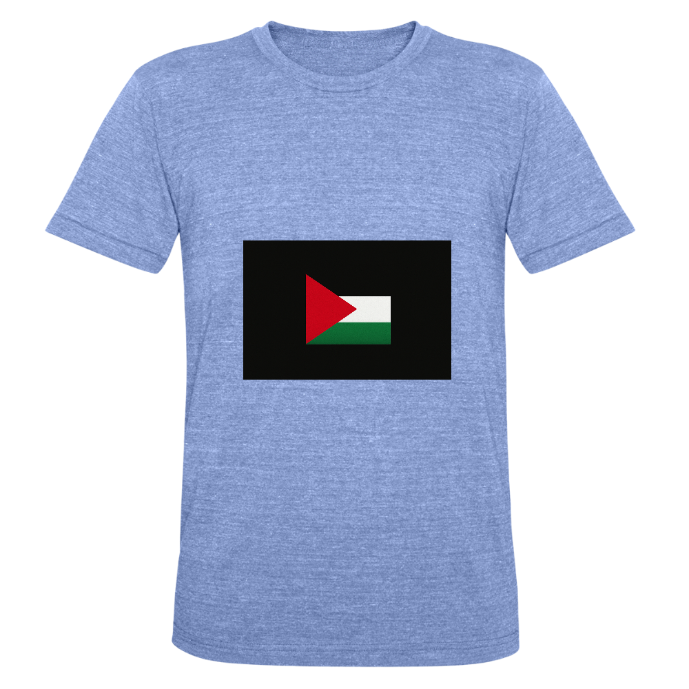 T-shirt chiné Bella + Canvas Unisexe Palestine - bleu chiné