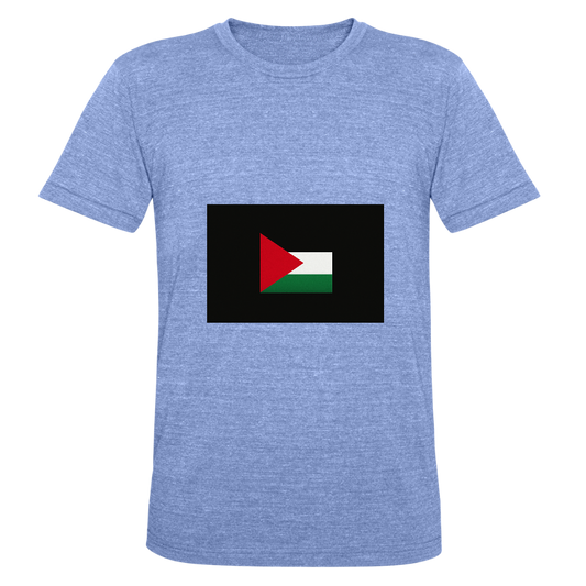 T-shirt chiné Bella + Canvas Unisexe Palestine - bleu chiné