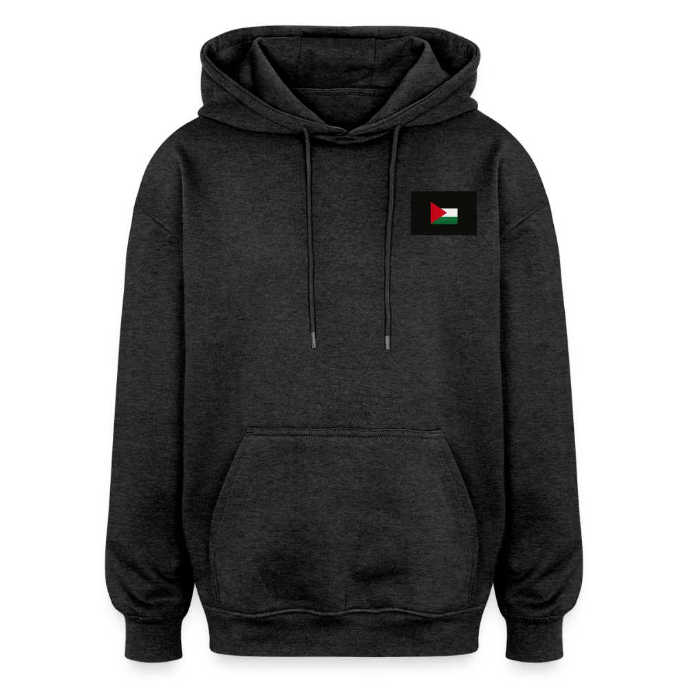Sweat à capuche oversize unisexe Palestine - charbon