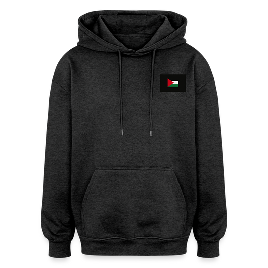 Sweat à capuche oversize unisexe Palestine - charbon