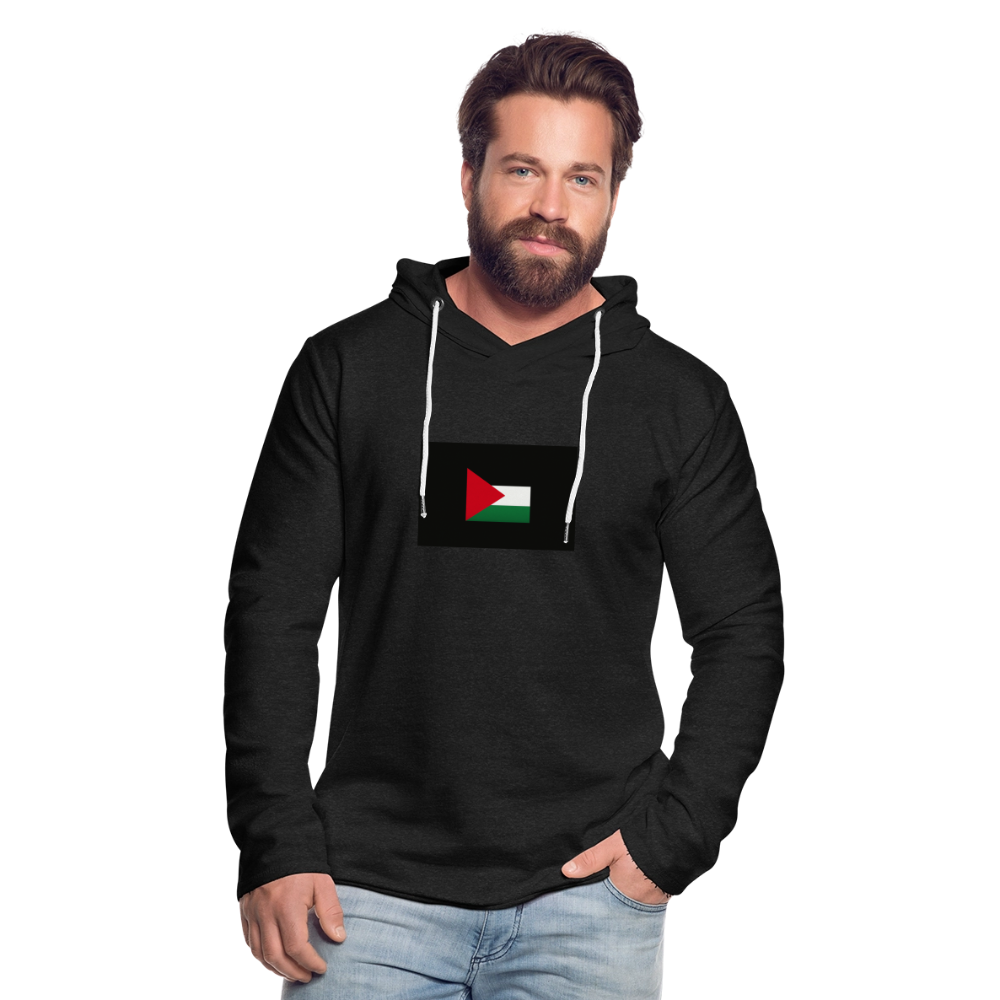 Sweat-shirt à capuche léger unisexe Palestine - charbon