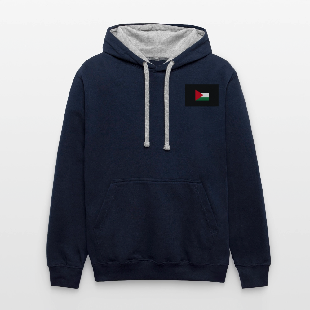 Sweat-shirt contraste Palestine - bleu marine/gris chiné