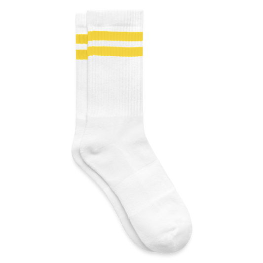 Chaussettes de tennis - blanc/jaune