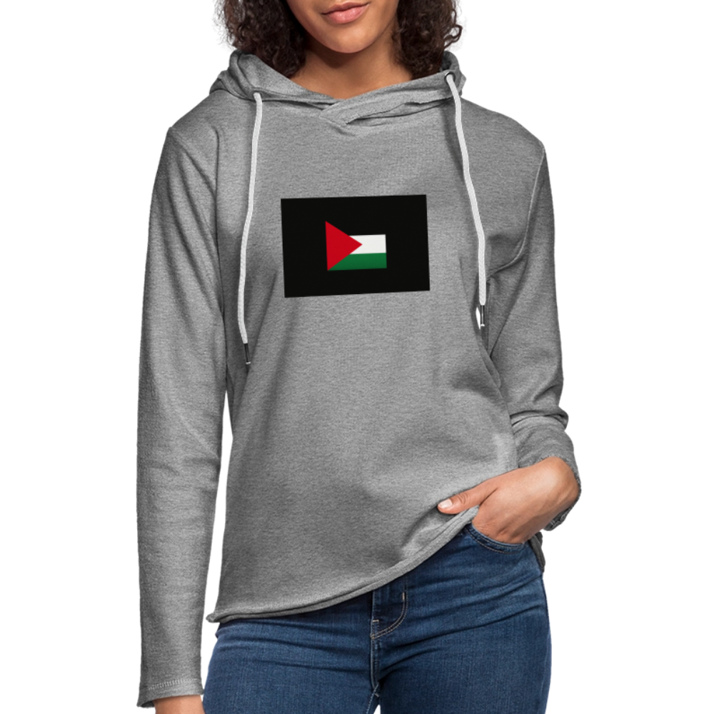Sweat-shirt à capuche léger unisexe Palestine - gris chiné