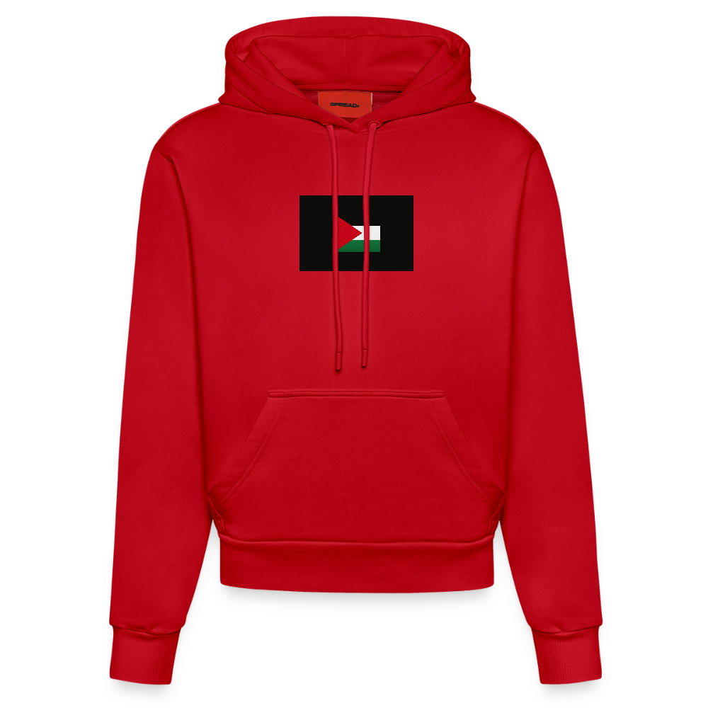 Sweat à capuche bio ajusté fabriqué en UE palestine - rouge