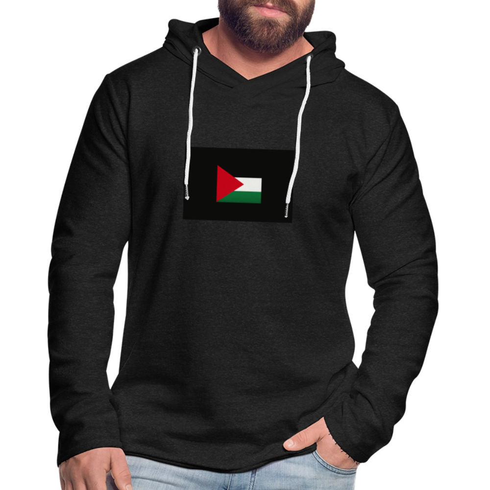 Sweat-shirt à capuche léger unisexe Palestine - charbon