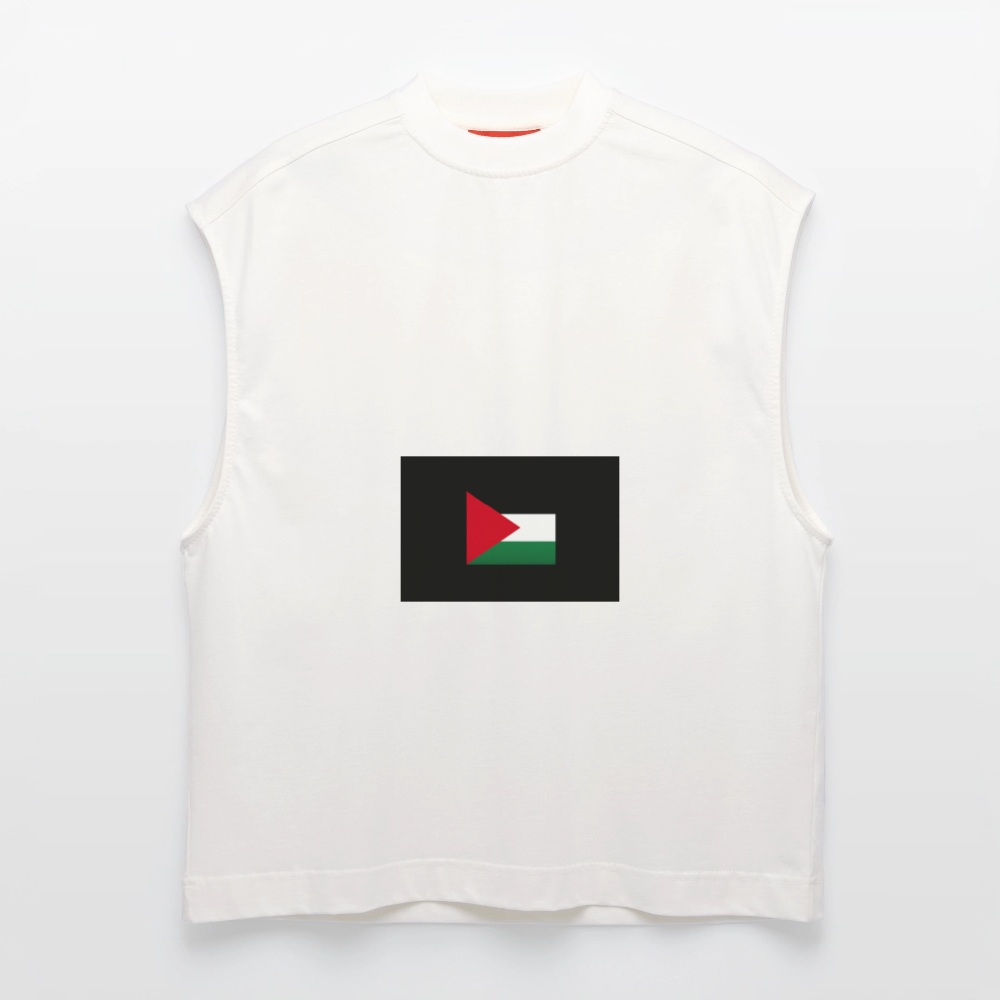 Débardeur bio épais oversize fabriqué en UE palestine - OFF WHITE