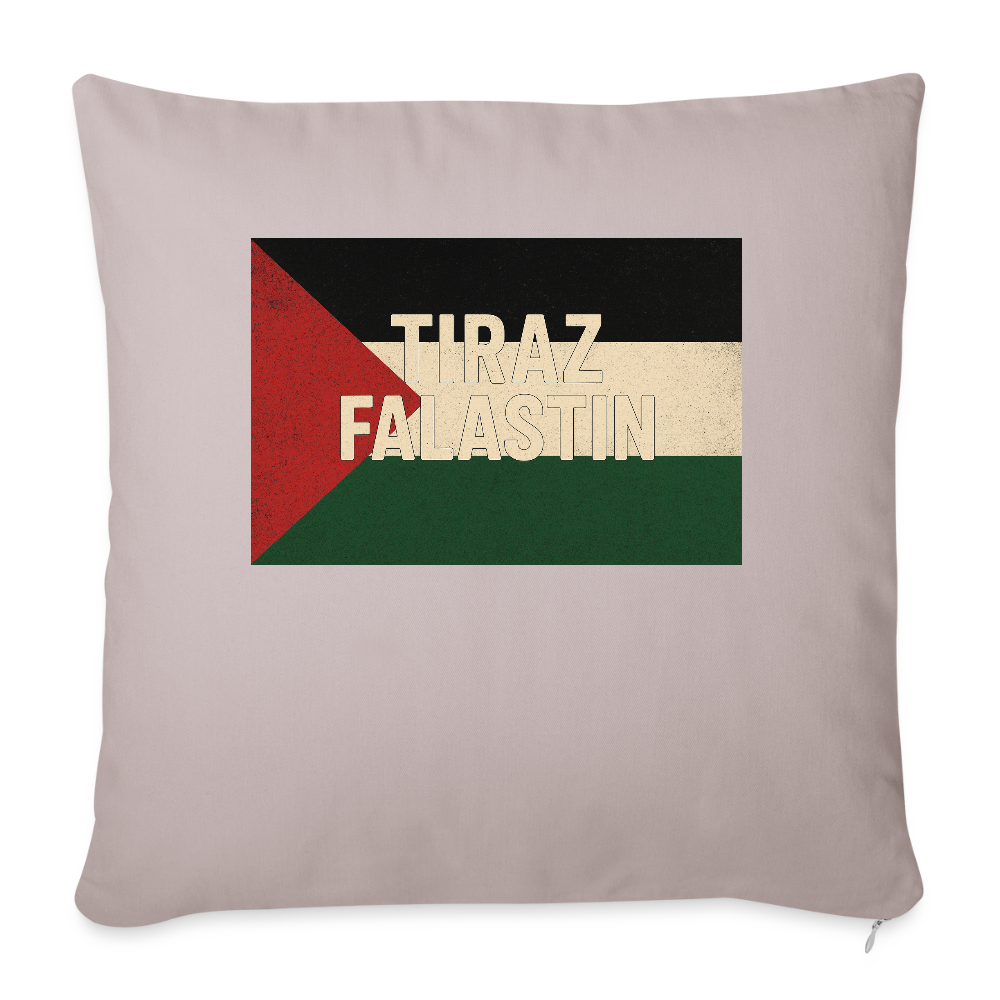 Coussin et housse de 45 x 45 cm - taupe clair