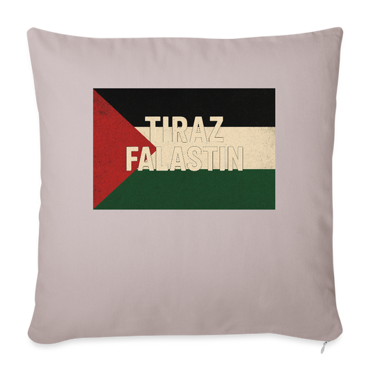 Coussin et housse de 45 x 45 cm - taupe clair