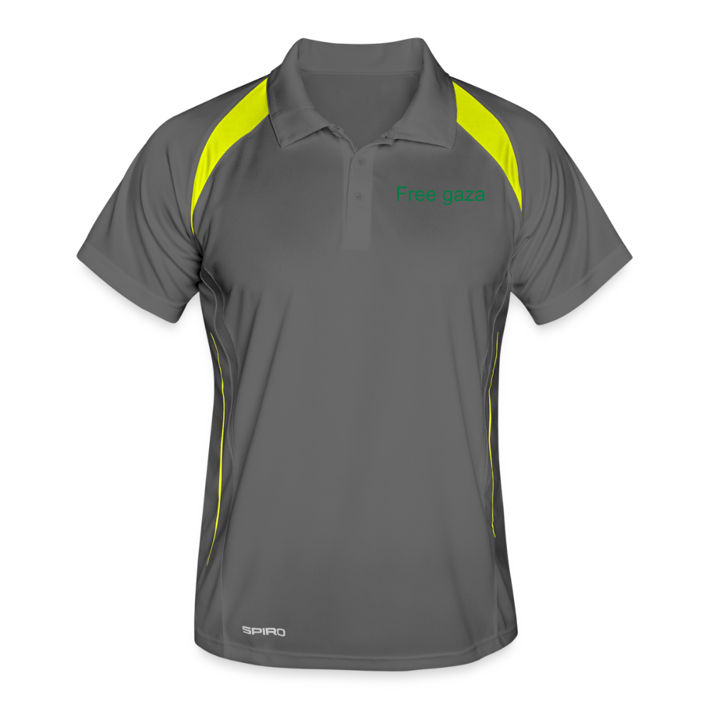 Men's Polo breathable Palestine - grey/lime