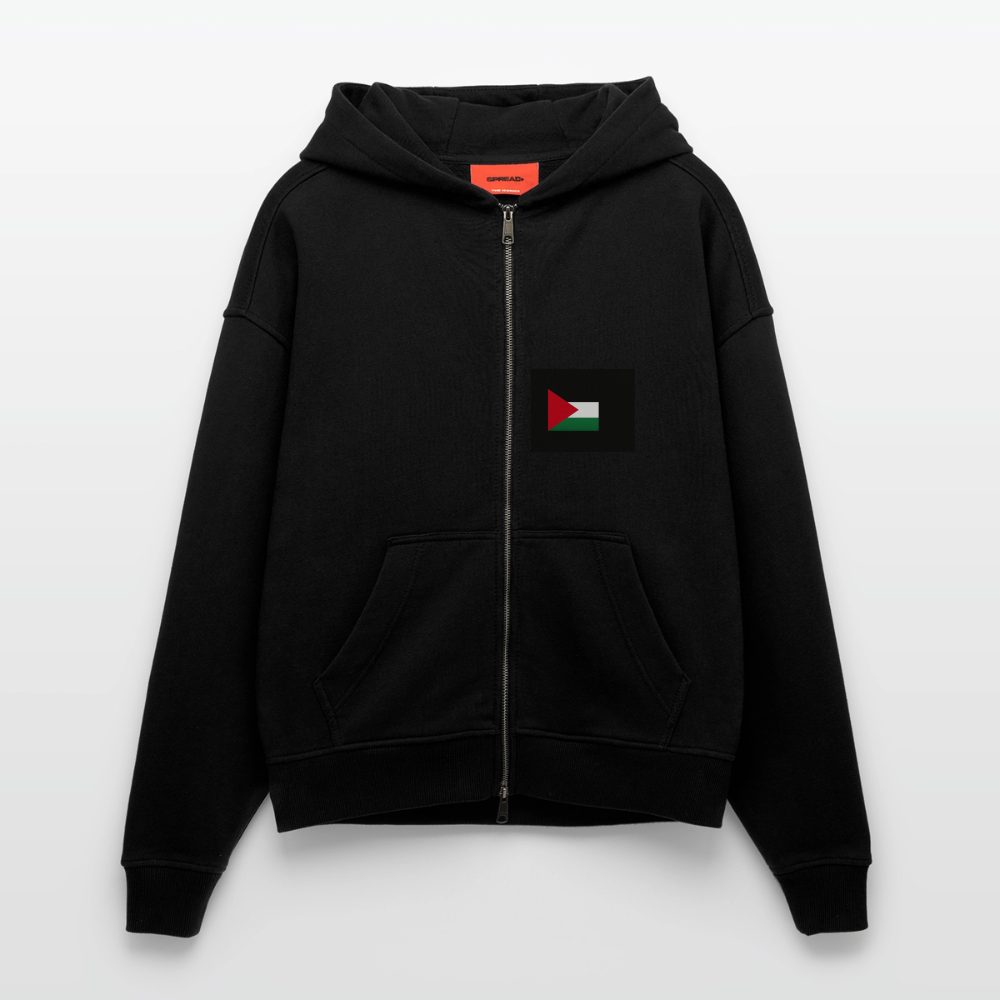 Veste à capuche bio épaisse oversize fabriqué en UE palestine - SOLID BLACK