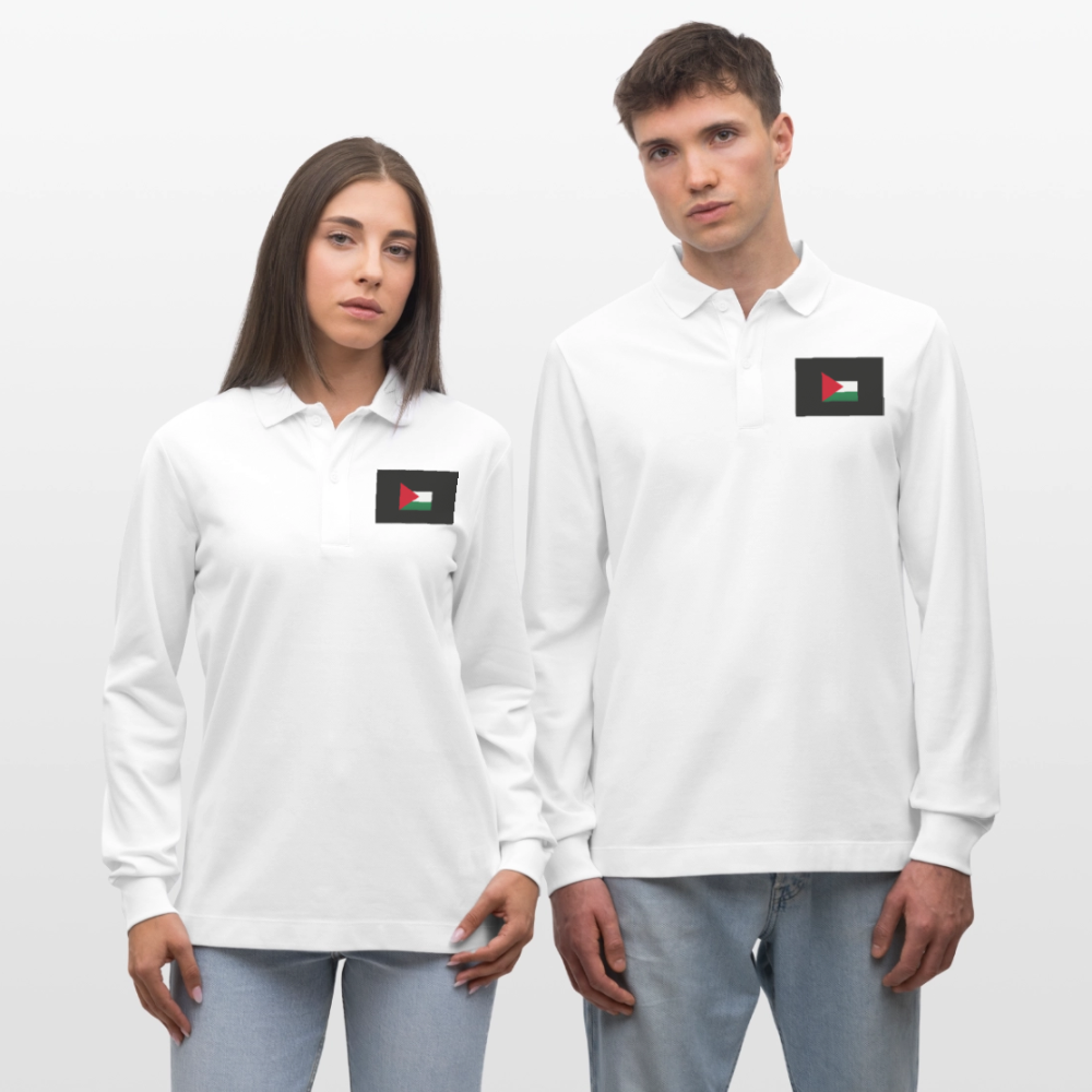 Polo Ă  manches longues bio PREPSTER Stanley/Stella Unisexe Palestine - blanc