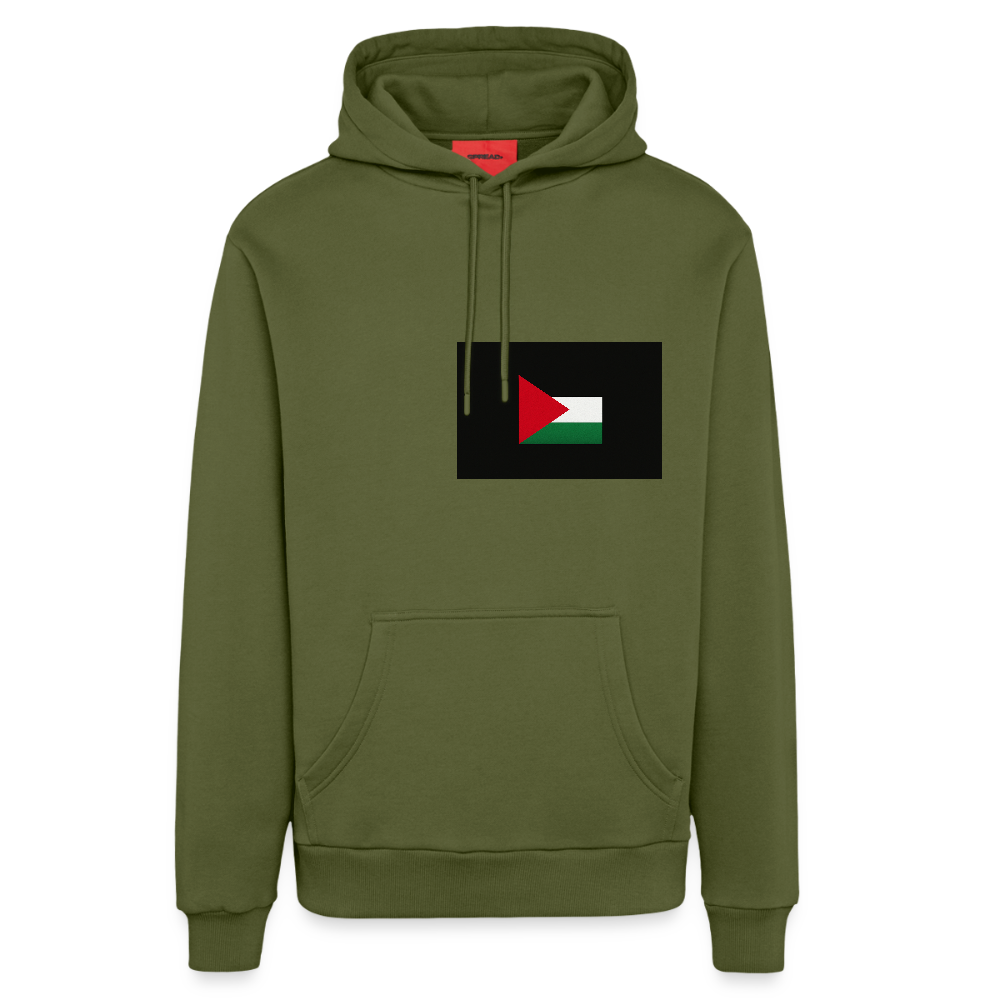 Sweat à capuche bio décontracté fabriqué en UE palestine - MOSS GREEN