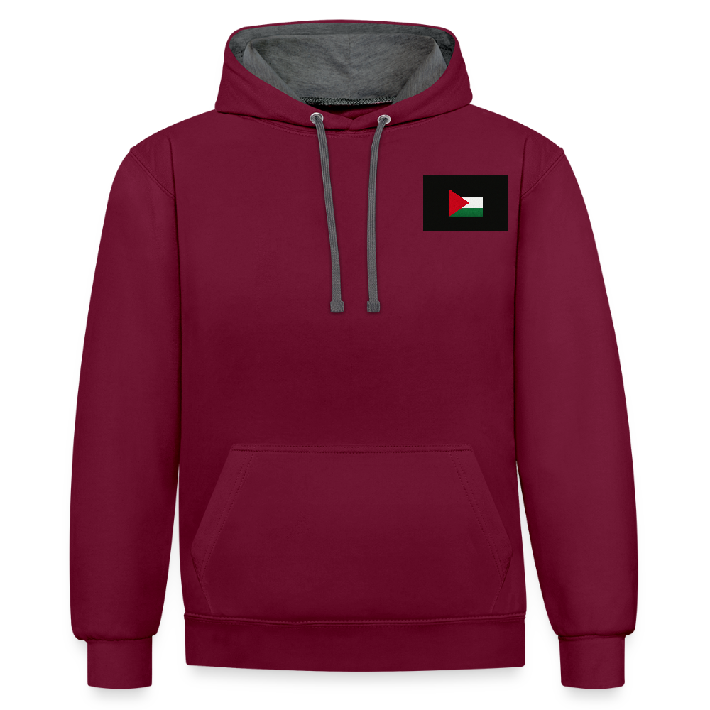 Sweat-shirt contraste Palestine - bordeaux/anthracite