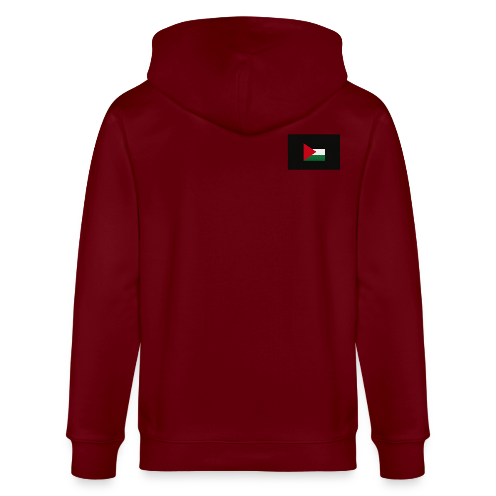 Veste à capuche bio CULTIVATOR Stanley/Stella Unisexe Palestine - bordeaux