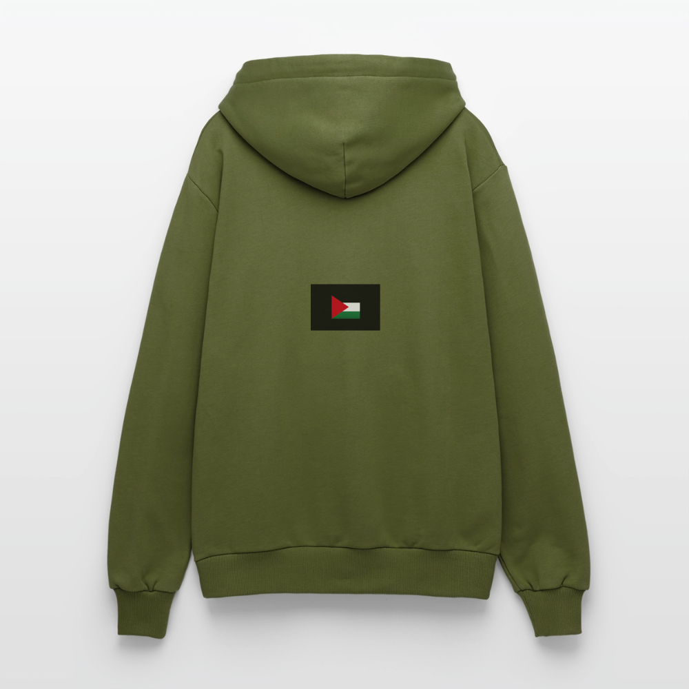 Sweat à capuche bio décontracté fabriqué en UE palestine - MOSS GREEN