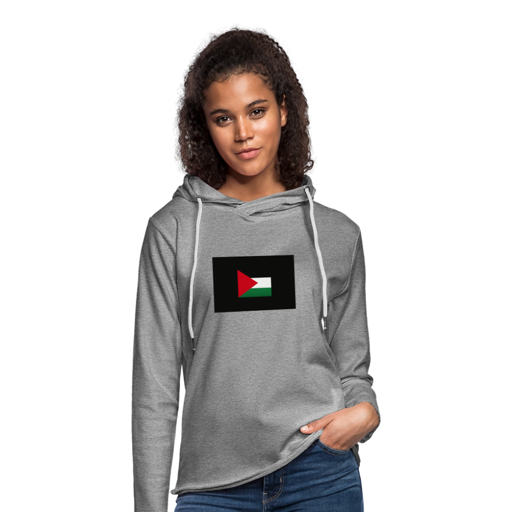 Sweat-shirt à capuche léger unisexe Palestine - gris chiné
