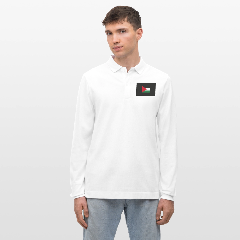 Polo Ă  manches longues bio PREPSTER Stanley/Stella Unisexe Palestine - blanc