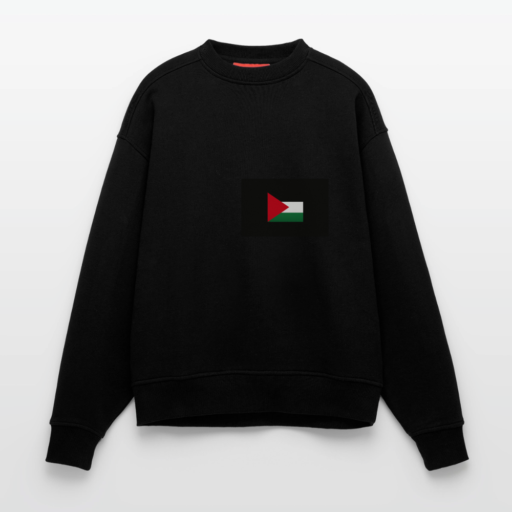 Sweat bio épais oversize fabriqué en UE palestine - SOLID BLACK