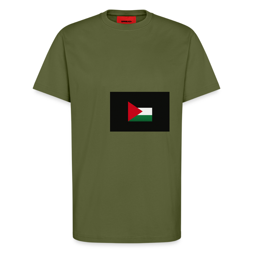 T-shirt bio décontracté fabriqué en UE palestine - MOSS GREEN