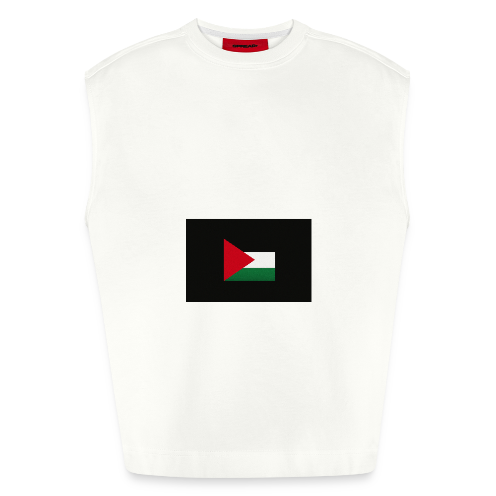 Débardeur bio épais oversize fabriqué en UE palestine - OFF WHITE