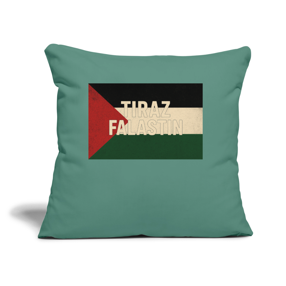 Coussin et housse de 45 x 45 cm - vert sapin