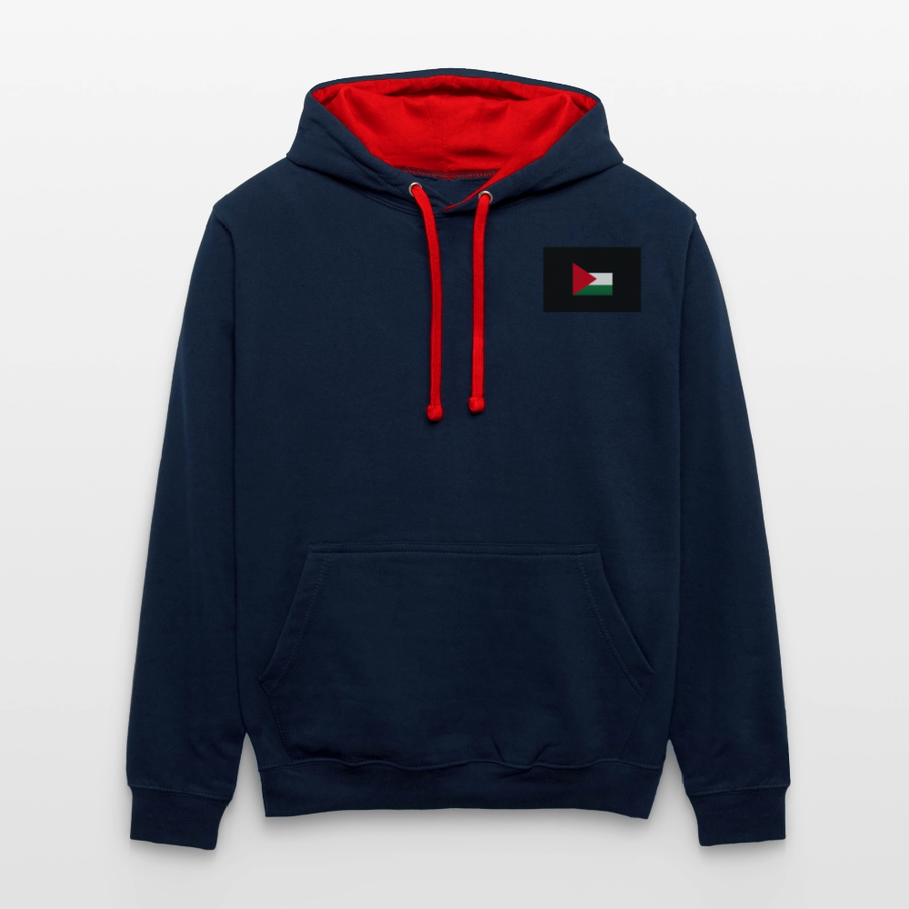 Sweat-shirt contraste Palestine - bleu marine/rouge