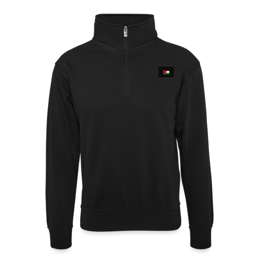 Sweat col montant zippé unisexe Palestine - noir