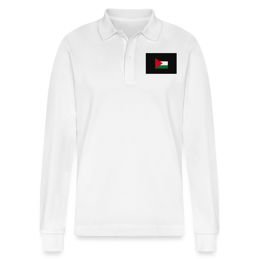 Polo à manches longues bio PREPSTER Stanley/Stella Unisexe Palestine - blanc