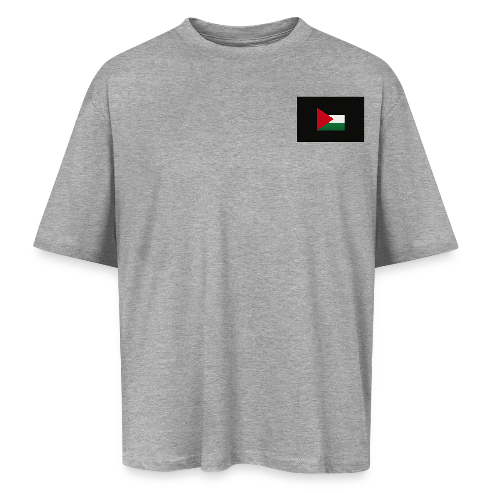 T-shirt oversize unisexe Palestine - gris chiné