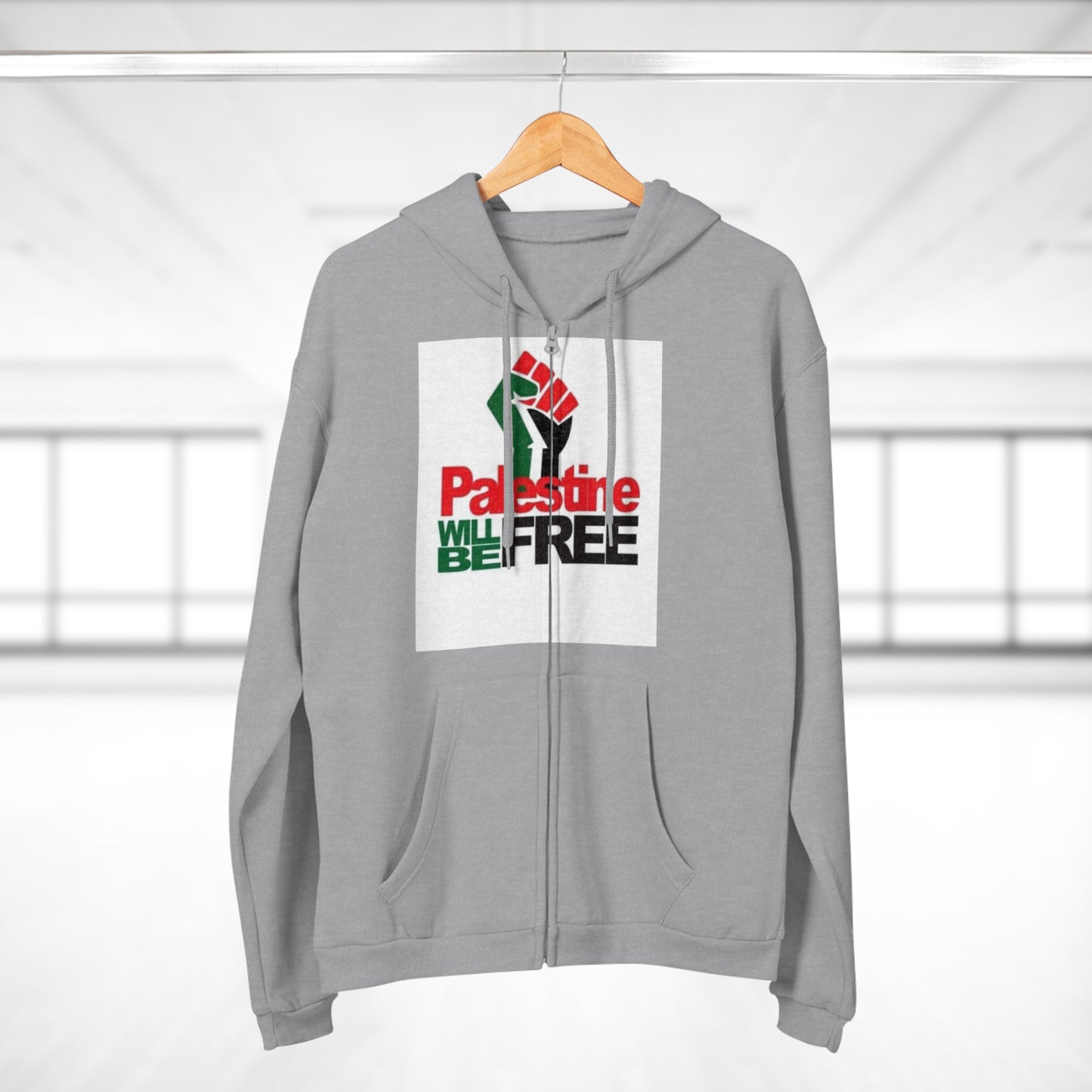 Palestine Will Be Free Zip Hoodie