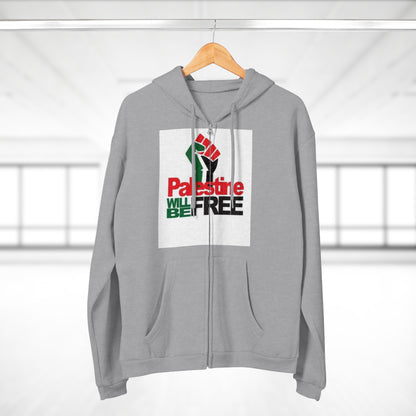Palestine Will Be Free Zip Hoodie