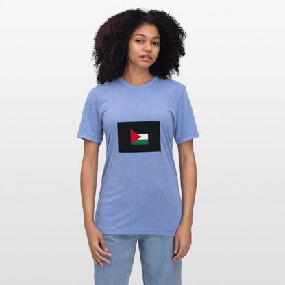 T-shirt chiné Bella + Canvas Unisexe Palestine - bleu chiné