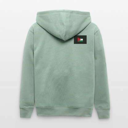 Veste à capuche bio CULTIVATOR Stanley/Stella Unisexe Palestine - vert de gris clair