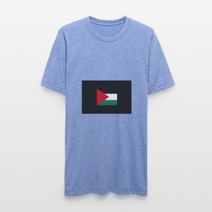 T-shirt chiné Bella + Canvas Unisexe Palestine - bleu chiné