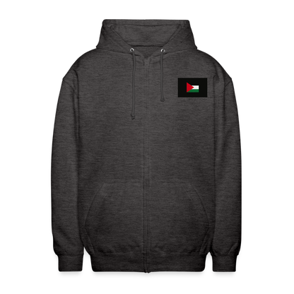 Veste à capuche unisexe Palestine - charbon