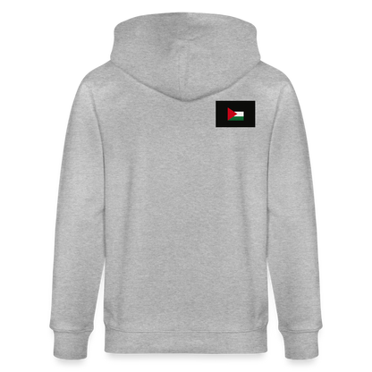 Veste à capuche bio CULTIVATOR Stanley/Stella Unisexe Palestine - gris chiné