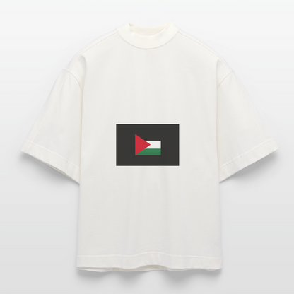 T-shirt bio épais oversize Boxy fabriqué en UE palestine - OFF WHITE