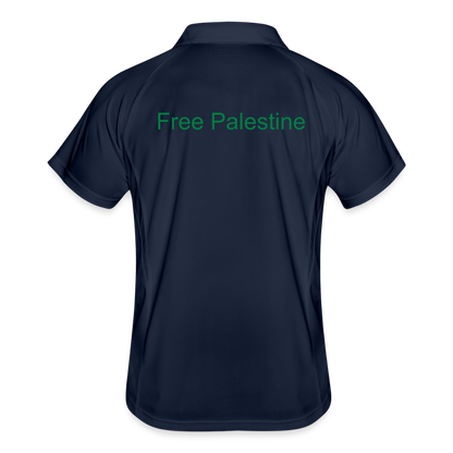 Men's Polo breathable Palestine - navy/white