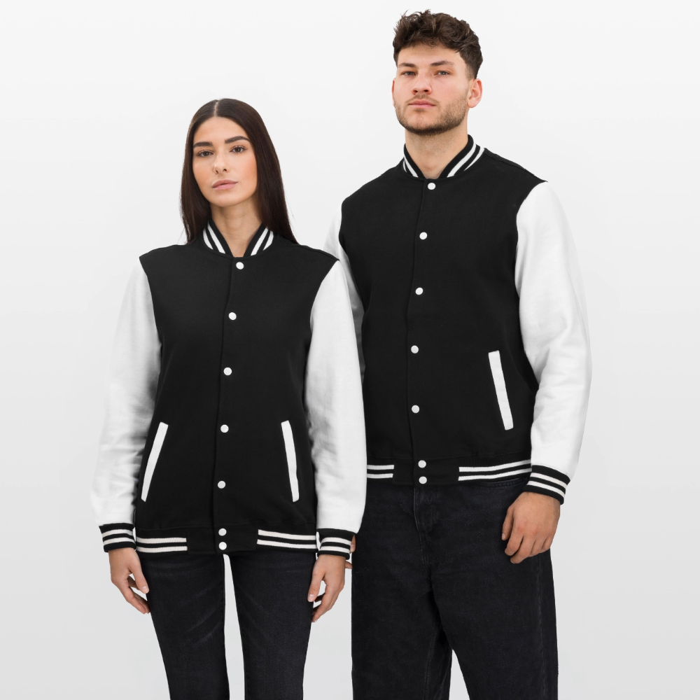Veste Teddy - noir/blanc