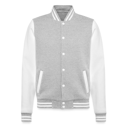 Veste Teddy🇵🇸 - gris chiné / blanc