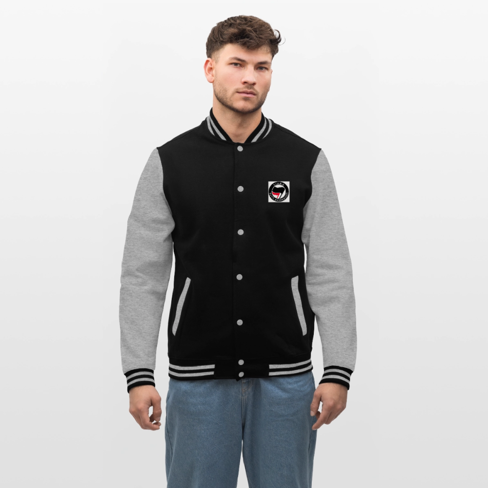 Veste Teddy - noir/gris chiné