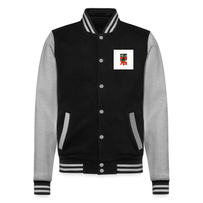 Veste Teddy - noir/gris chiné