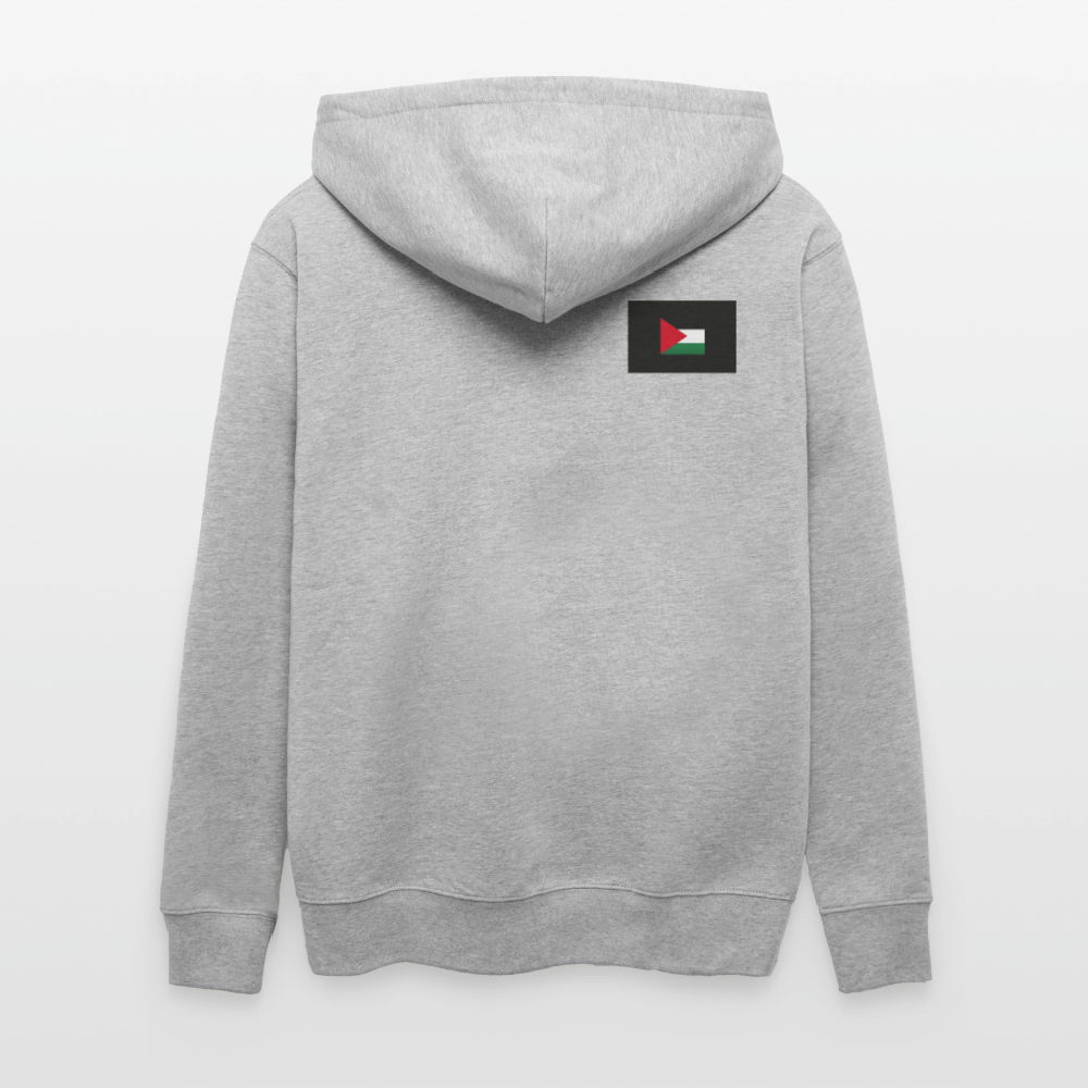 Veste à capuche bio CULTIVATOR Stanley/Stella Unisexe Palestine - gris chiné