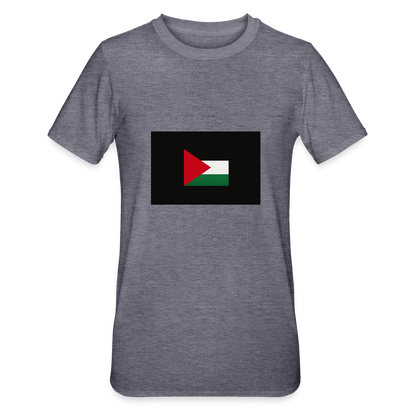 T-shirt polycoton Unisexe Palestine - marine chiné